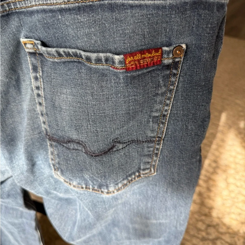 7 For All Mankind Standard Jeans Men's 36 Blue Stretch Cotton Denim